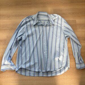 Men's Blue Armani Collezioni Button Down Shirt Size XXL
